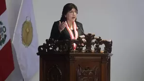 Delia Espinoza: Un informe de la JNJ recomienda suspender a la fiscal de la Nación por seis meses por incumplir la resolución que ordenaba reponer a Patricia Benavides en su cargo. Foto: Andina. Video: Canal N