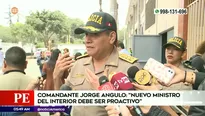 Jorge Angulo, comandante general de la Policía. Foto y video: América Noticias