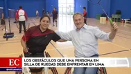 Jorge Muñoz cumplió reto en silla de ruedas con paratleta