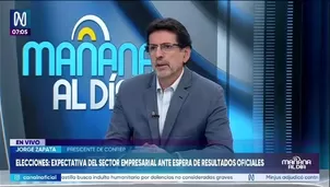 El presidente de la Confiep, Jorge Zapata, sostuvo que el próximo gobierno deberá impulsar consensos políticos, priorizar la seguridad ciudadana y destrabar proyectos de infraestructura./ Video: Canal N