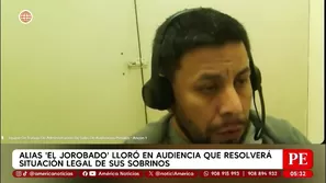 Alias El Jorobado lloró en audiencia que resolverá situación legal de sus sobrinos. Foto y video: Unidad de investigación