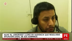 Alias El Jorobado lloró en audiencia que resolverá situación legal de sus sobrinos. Foto y video: Unidad de investigación