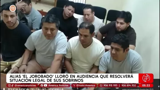 Alias El Jorobado lloró en audiencia que resolverá situación legal de sus sobrinos. Foto: Unidad de investigación Alias El Jorobado lloró en audiencia que resolverá situación legal de sus sobrinos. Foto: Unidad de investigación