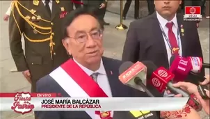 José María Balcázar confirma que entregará personalmente la banda presidencial a Keiko Fujimori./ Video: Canal N