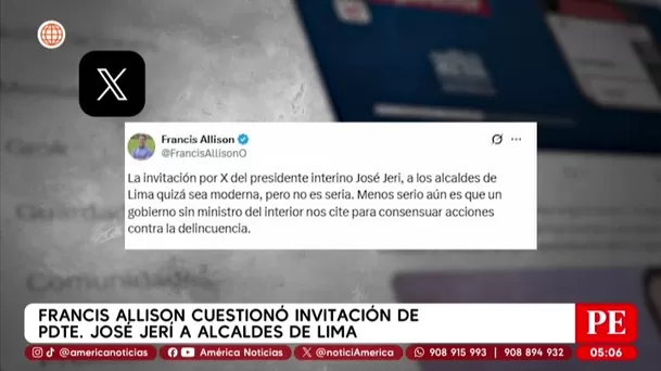 José Jerí advierte a delincuentes y propone cambios en penales. Foto: América Noticias