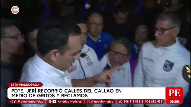 Presidente Jerí recorrió el Callao en estado de emergencia. Foto: América Noticias
