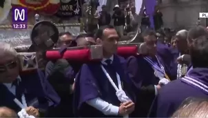 José Jerí rinde homenaje al Señor de los Milagros en Palacio. / Video: Canal N