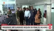 José Jerí supervisa penal El Milagro y anuncia medidas urgentes