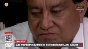 El candidato de Podemos Perú busca invalidar testimonios de un colaborador eficaz que lo vinculan a la toma de la ONPE en el 2017 para inscribir al partido político. Video: Cuarto Poder