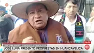 José Luna presenta sus propuestas en mitin en Huancavelica