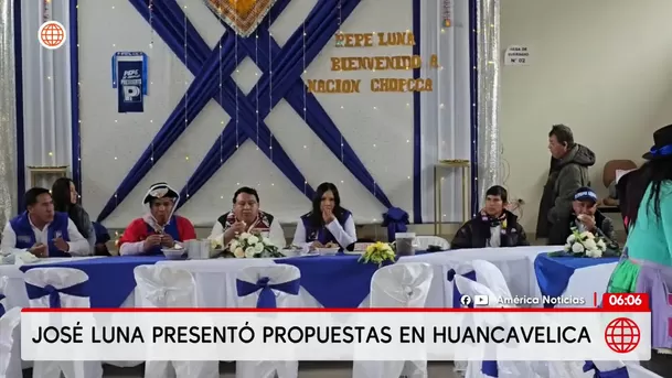 José Luna expone propuestas de títulos y servicios básicos en Huancavelica/ América Noticias