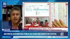 José Manuel Villalobos explica el proceso para recuento de votos de actas observadas