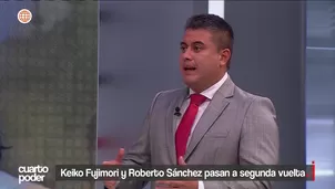 José Manuel Villalobos afirma que la segunda vuelta será más sencilla para los electores. Video: Cuarto Poder