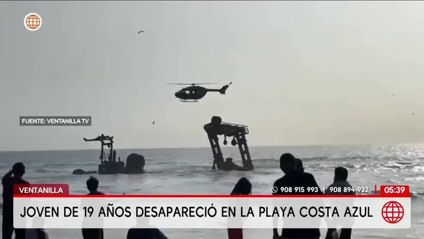 Joven de 19 años desaparece en el mar de Ventanilla. Foto: América Noticias Joven de 19 años desaparece en el mar de Ventanilla. Foto: América Noticias