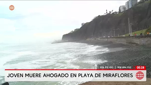 Joven de 19 años muere ahogado en playa de Miraflores. Foto: América Noticias