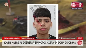 Joven de 20 años muere tras despistar su moto en Independencia. Foto y video: América Noticias