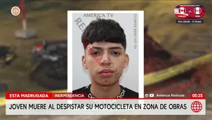 Joven de 20 años muere tras despistar su moto en Independencia. Foto y video: América Noticias