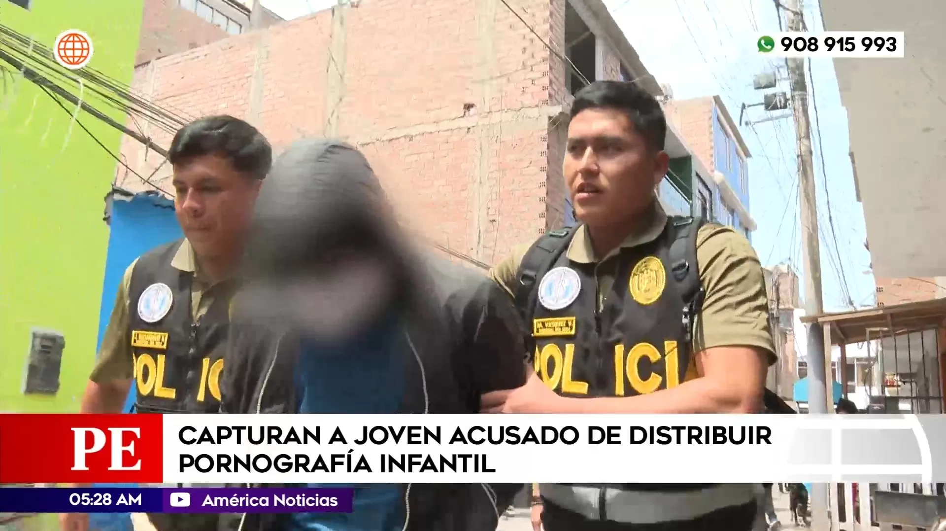 Joven acusado de distribuir pornografía infantil en el Callao. Foto: América Noticias