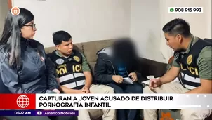 Joven acusado de distribuir pornografía infantil en el Callao. Foto y video: América Noticias