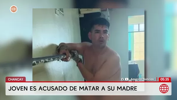 Joven es acusado de matar a su madre en su vivienda de Chancay. Foto: América Noticias
