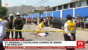 Joven es asesinado a cuchilladas camino a un mercado en VMT. Foto y video: América TV