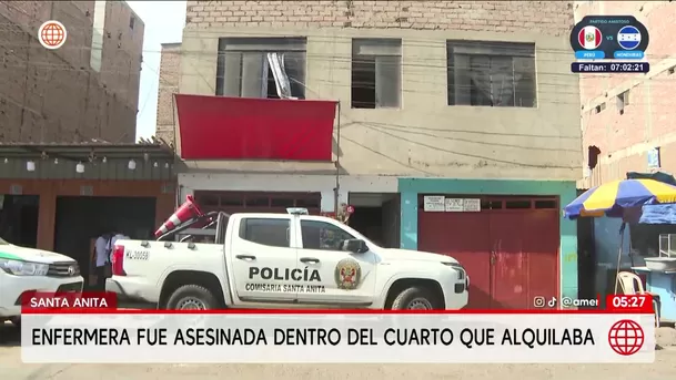 Joven enfermera es hallada sin vida en Santa Anita. Foto: América Noticias