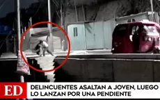 Joven fue asaltado y lanzado de una pendiente en San Juan de Lurigancho - Noticias de asalto-chifa