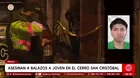Joven fue asesinado a balazos en el cerro San Cristóbal