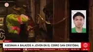 Joven fue asesinado a balazos en el cerro San Cristóbal