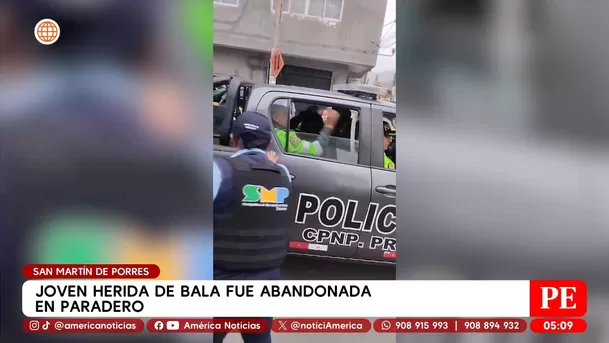 Joven herida de bala fue abandonada en paradero en San Martín de Porres. Foto: América Noticias
