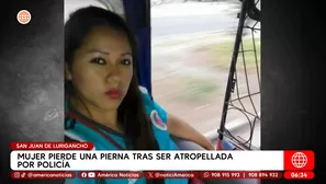 Madre pierde pierna tras ser atropellada por policía en SJL . Foto y video: América TV