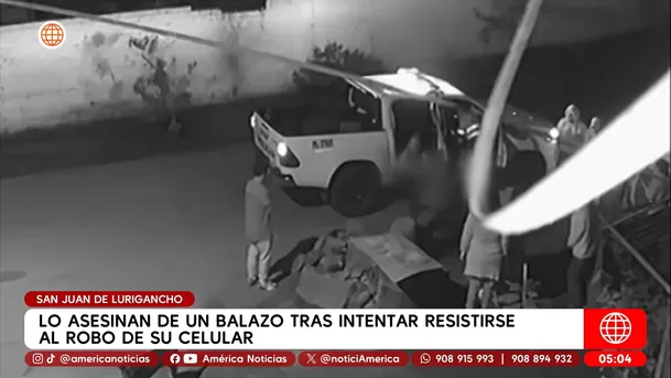 Joven muere al resistirse al robo de su celular en San Juan de Lurigancho. Foto: América Noticias
