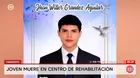 Joven muere en centro de rehabilitación de Tarapoto