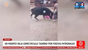 Joven murió tras ser embestido por toro en espectáculo en Áncash. Foto y video: América Noticias