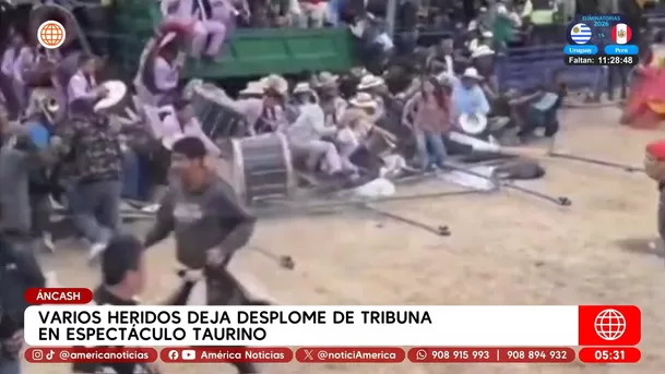 Joven murió tras ser embestido por toro en espectáculo en Áncash. Foto: América Noticias