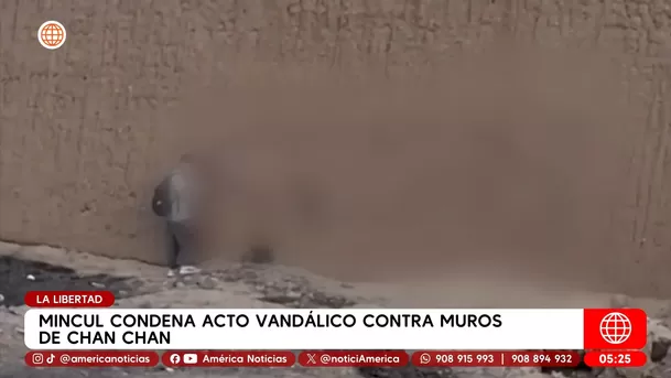 Mincul condena acto vandálico contra muros de Chan Chan en La Libertad. Foto: América Noticias