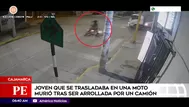 Joven que iba en una moto murió tras ser arrollada por camión