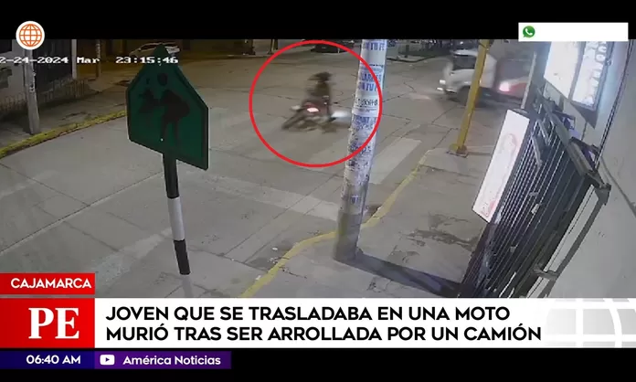 Joven en una moto murió tras ser arrollada por camión