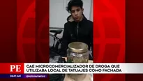 Joven vendía droga en u estudio de tatuajes. Foto: América Noticias