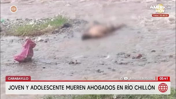 Joven y adolescente mueren ahogados en el río Chillón tras intentar salvar a una amiga. Foto: América Noticias