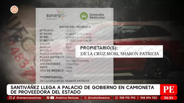 Santiváñez llegó a Palacio de Gobierno en camionera de proveedora del Estado. Foto: Unidad de investigación