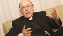 Juan Luis Cipriani, cardenal de Lima. Foto. peru.com