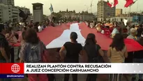 Colectivos apoyaron a Richard Concepción Carhuancho. Foto: captura de TV