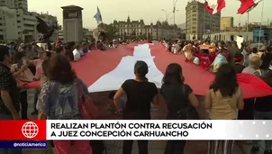 Colectivos apoyaron a Richard Concepción Carhuancho. Foto: captura de TV