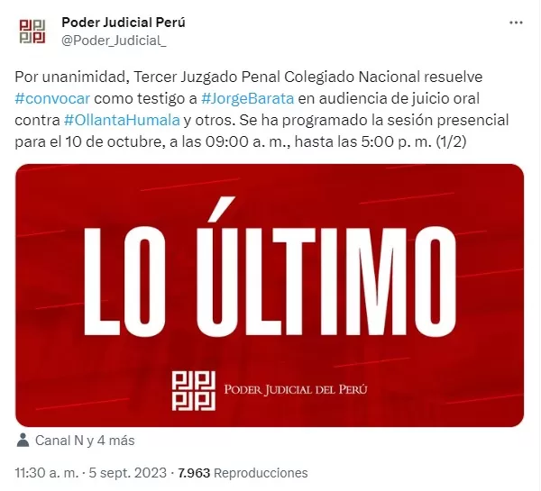 Foto: Poder Judicial