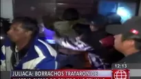 Ebrios en Juliaca. América Noticias