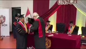 Julio Velarde es condecorado como Doctor Honoris Causa/ Video: Canal N. Foto: Captura Canal N