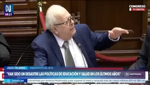 Julio Velarde criticó la política de salud y educación en Perú. Foto y video: Canal N