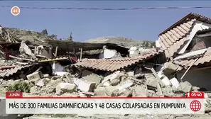 Más de 300 familias damnificadas y 48 casas colapsadas en Junín tras sismo. Foto y video: América Noticias