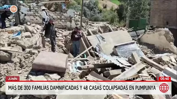 Más de 300 familias damnificadas y 48 casas colapsadas en Junín tras sismo. Foto: América Noticias Más de 300 familias damnificadas y 48 casas colapsadas en Junín tras sismo. Foto: América Noticias